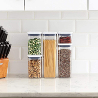 OXO POP Square Plastic Kitchen Storage Containers, Set of 5: View at John Lewis &amp; Partners
