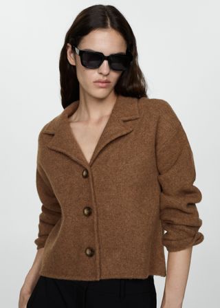 Knitted Buttoned Jacket - Women | Mango Usa