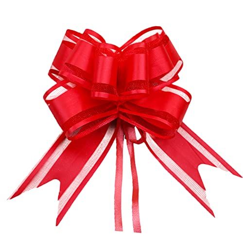 Dishaur 30pcs Large Organza Christmas Pull Bows
