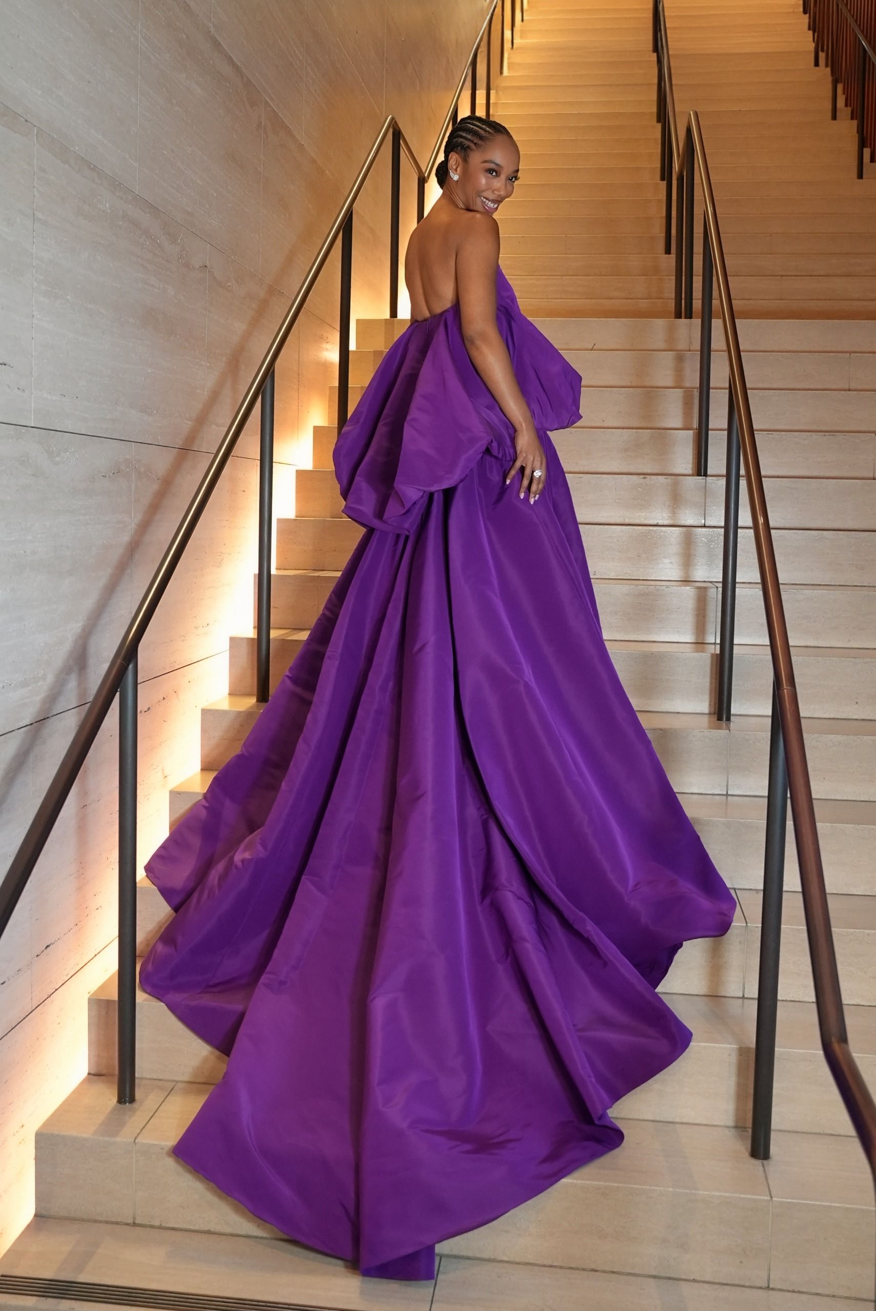 Naomi Ackie's getting ready photos before the 2026 Academy Museum Gala