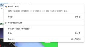 Chrome Quick Answers feature