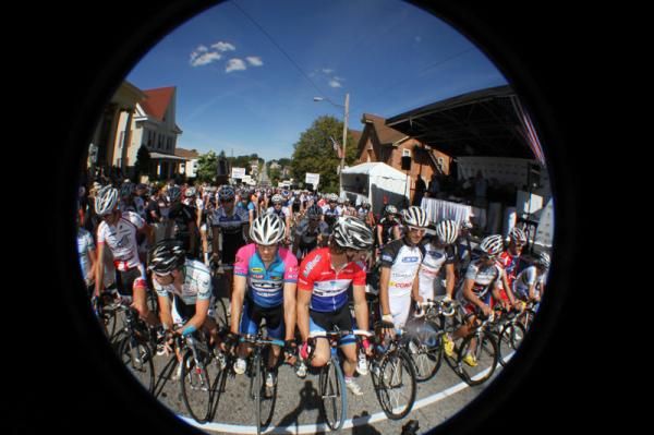 It was very crowded at the start.