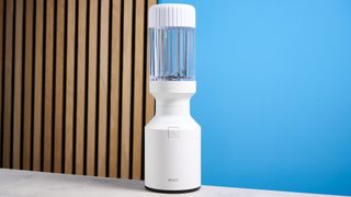 Beast Mighty 850 Plus personal blender in cloud white colorway with attachments.