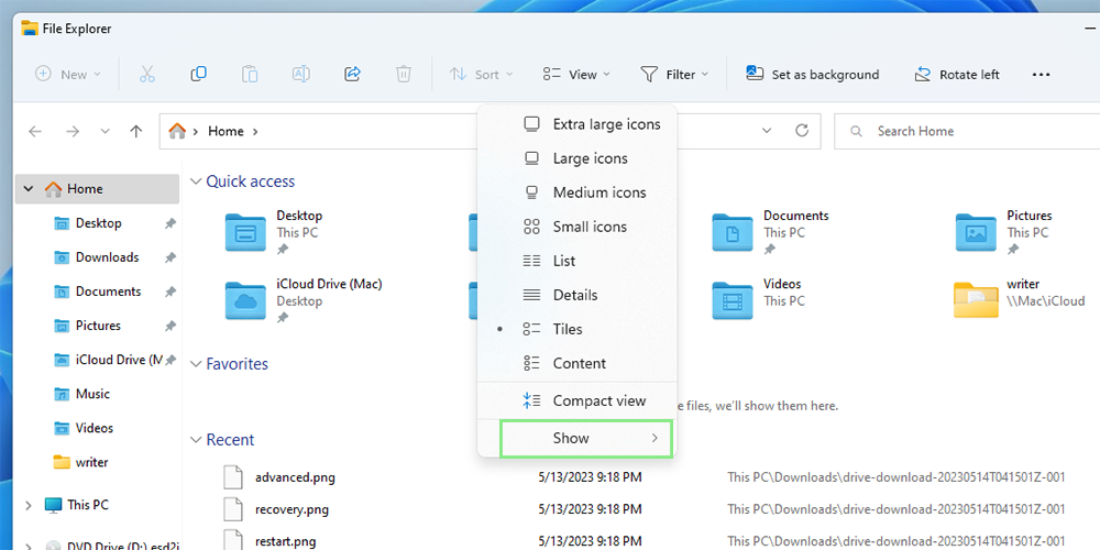 How to show file extensions in Windows 11