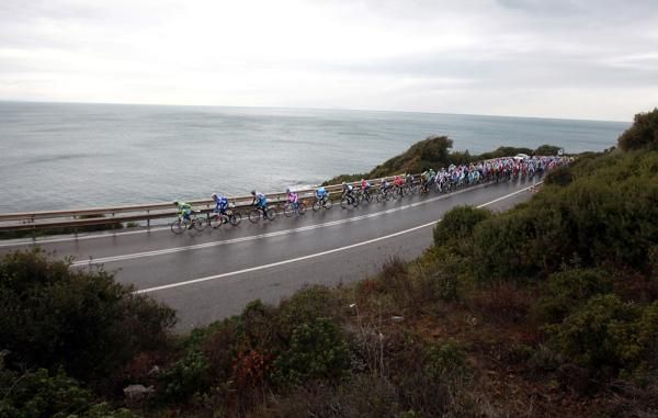 The skies were as grey as the sea on stage 1