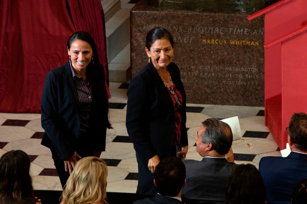 Sharice Davids and Deb Haaland.