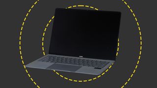 The Huawei MateBook X Pro on the ITPro background