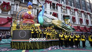 Peacock float at the Macy's Thanksgiving Day Parade