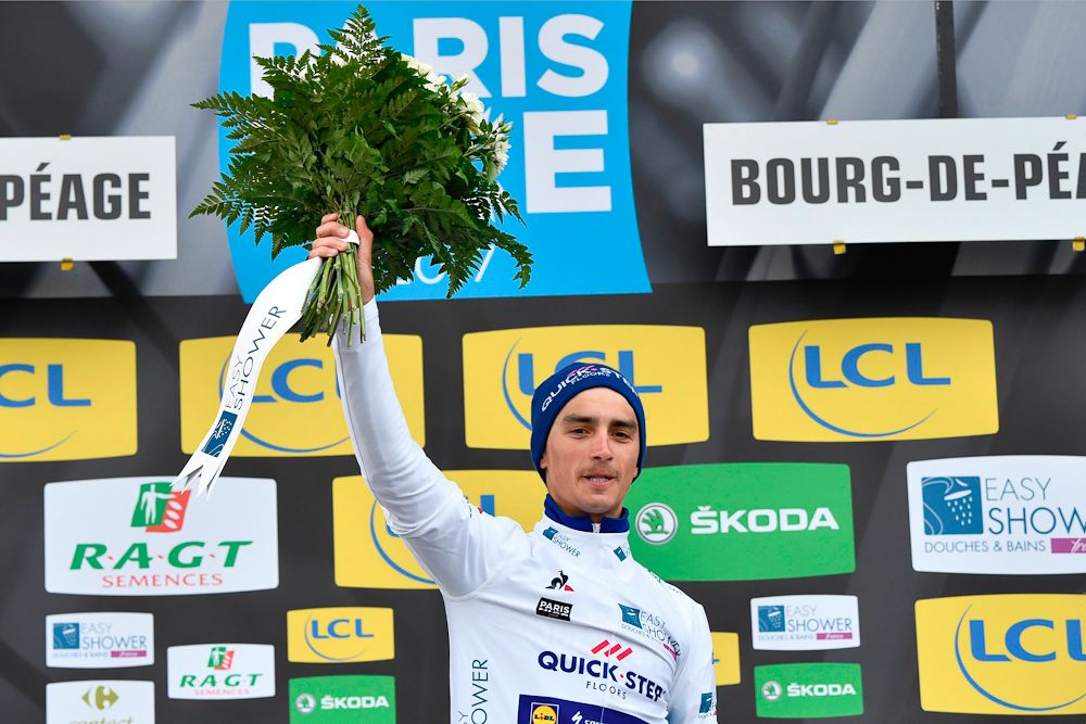 Julian Alaphilippe On the stage 5 podium at Paris_nice