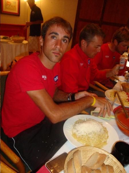 That's a mighty big plate of pasta.