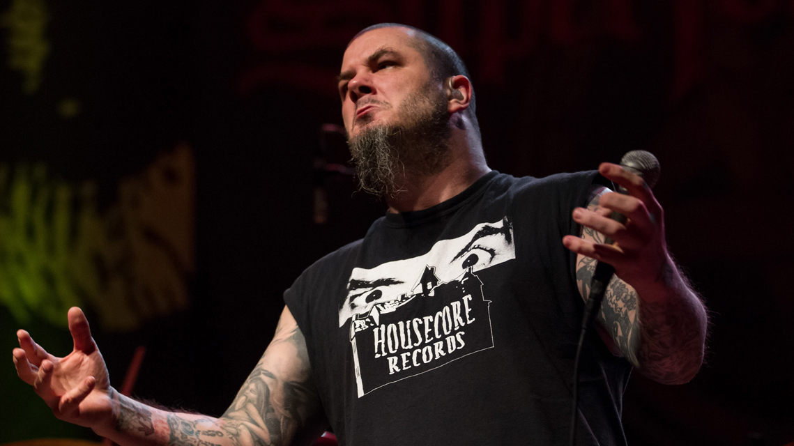 A photograph of singer Phil Anselmo