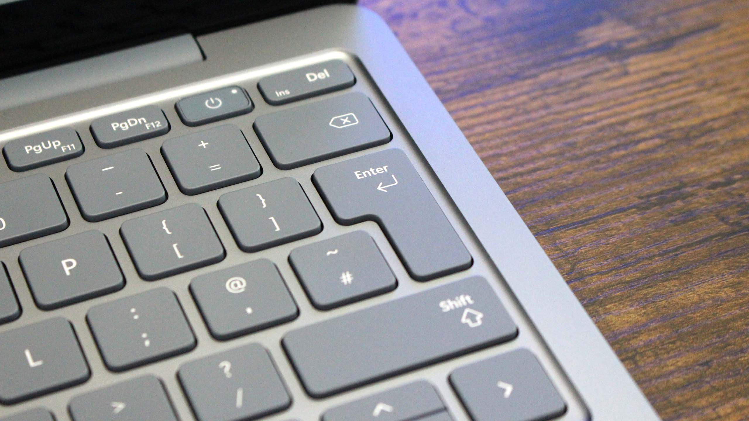 Surface Laptop 13-inch's rounded enter key.