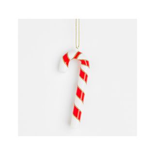 Red and white candy cane tree dec