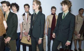 Male models wearing Burberry collection