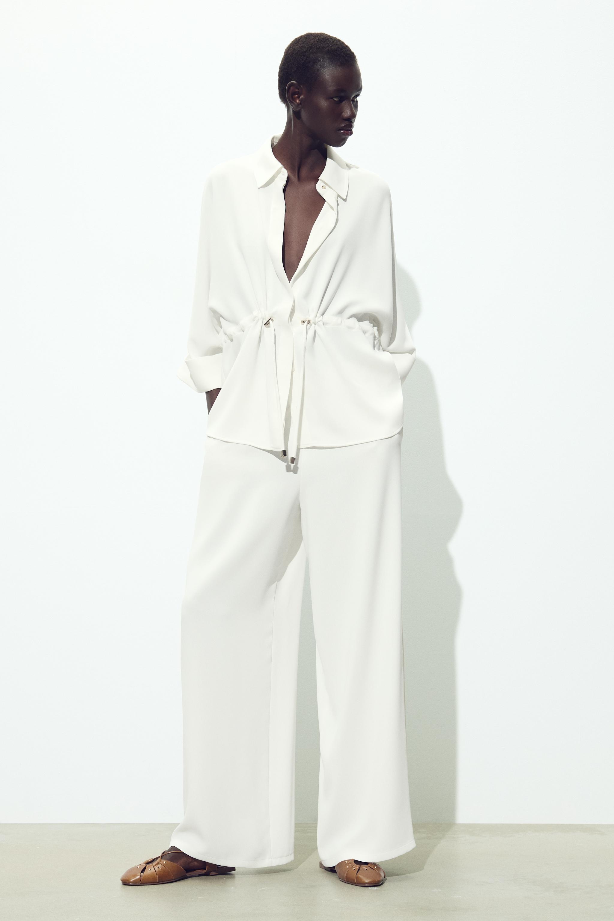 Crepe Wide Leg Pants