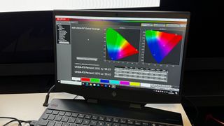 Calman software used by TechRadar to measure TV color gamut coverage