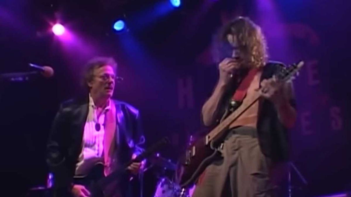 Leslie West and Eddie Van Halen onstage