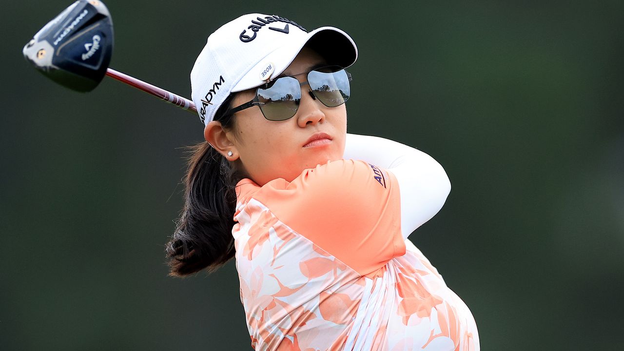 Rose Zhang takes a shot at the 2023 Augusta National Women&#039;s Amateur 