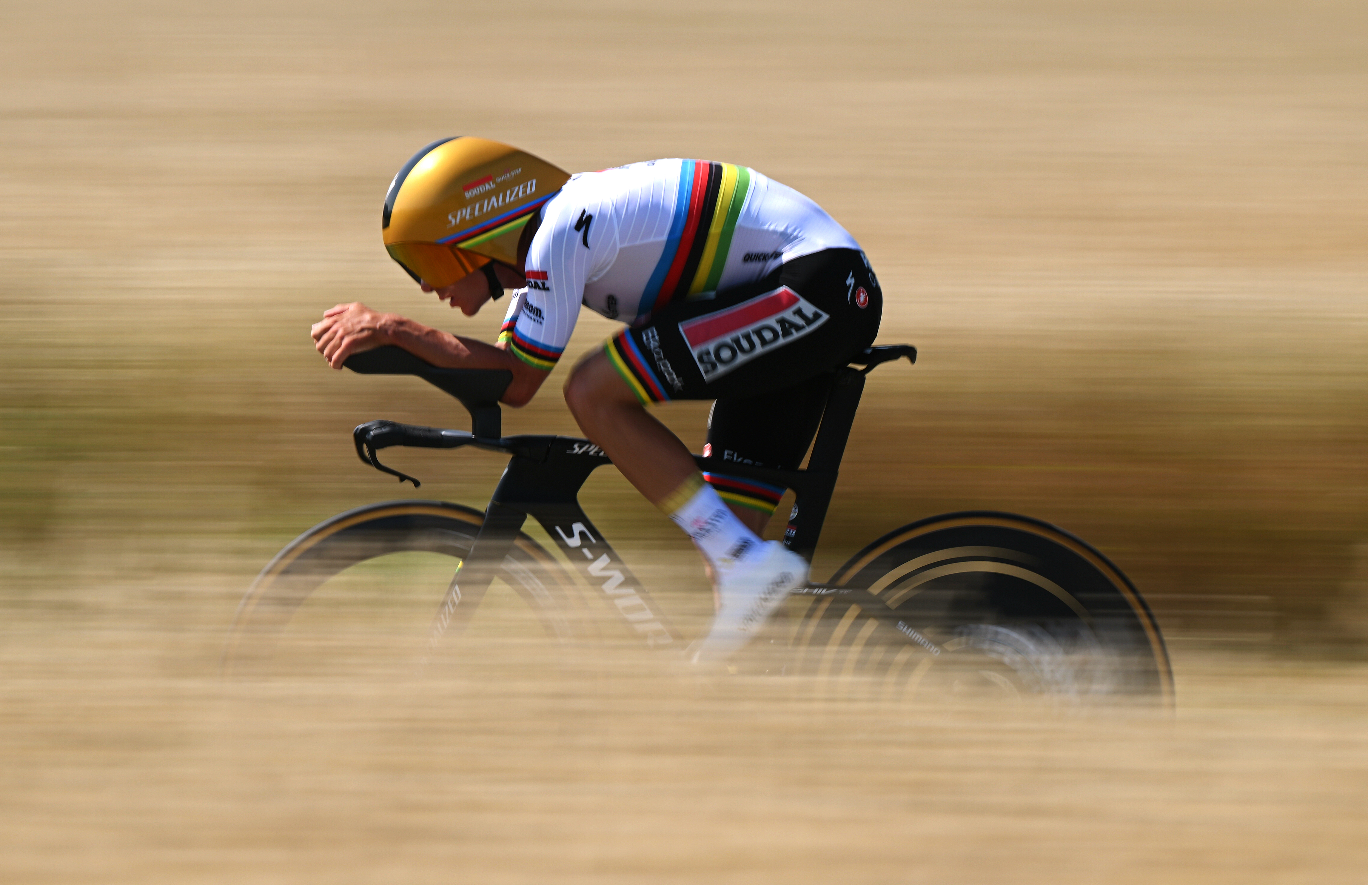 Remco Evenepoel at the Dauphine time trial