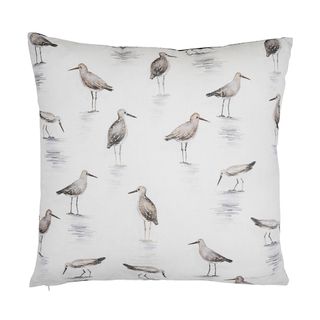 oystercatcher with print on cushion