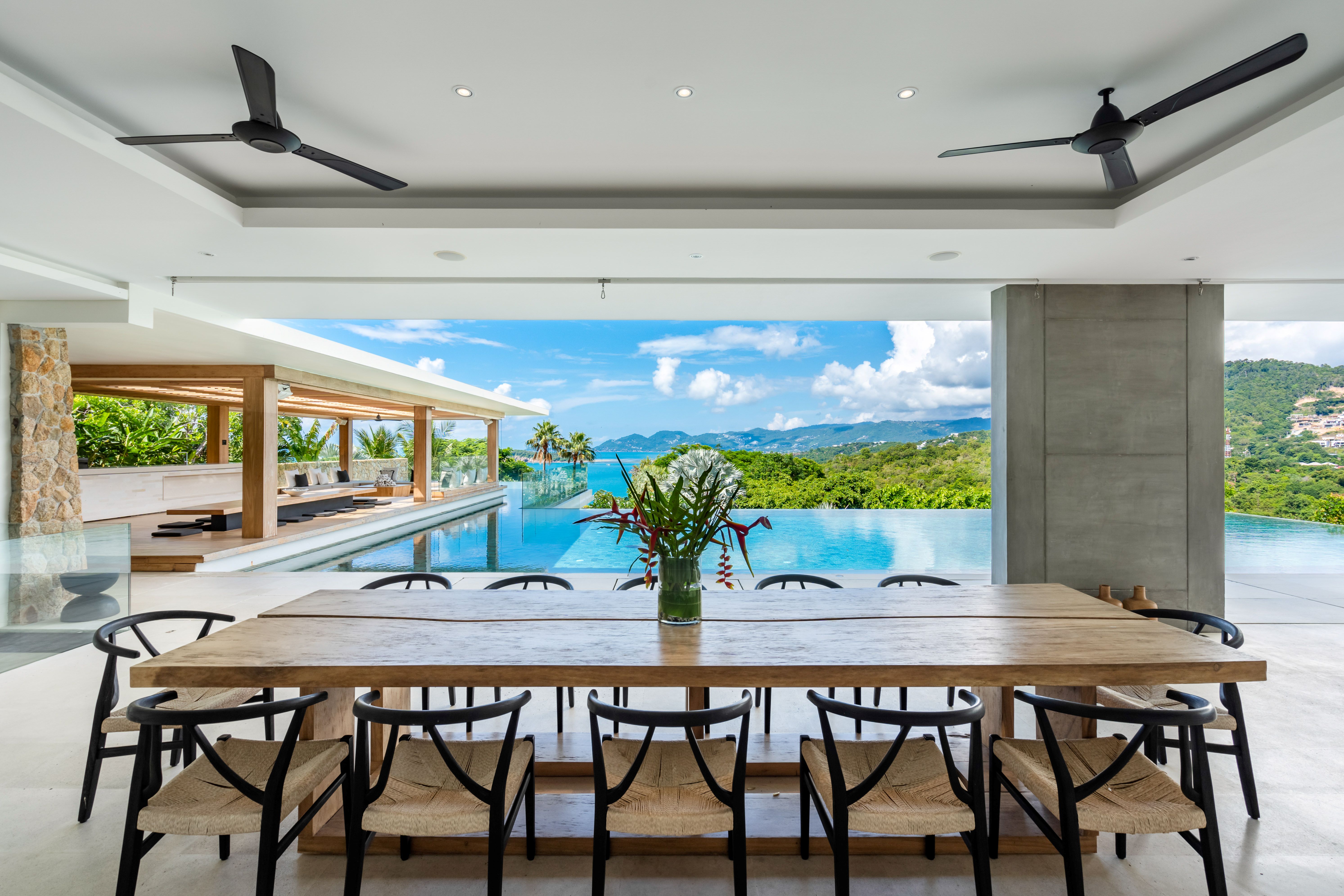Images of a dreamlike villa in Thailand with sea views and a whopping great infinity pool