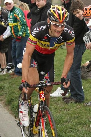 Tom Boonen (Quick Step) grits his teeth at the Paterberg.