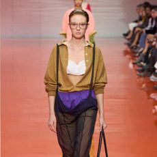 An image of a chic colour combination on the Prada spring/summer 2026 runway.