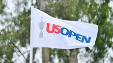 US Open flag blowing in the wind