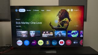 TCL C805 with Google TV home screen