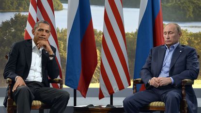 Obama and Putin during the 2013 G8 summit at Lough Erne
