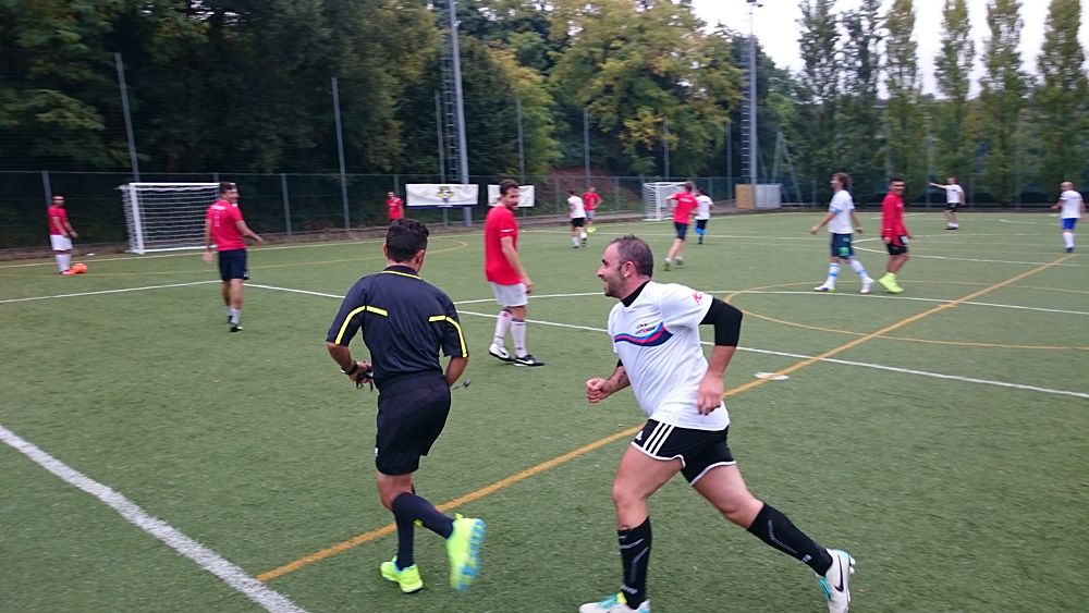 Katusha host their annual team-staff soccer match in Peschiera del Garda, Italy