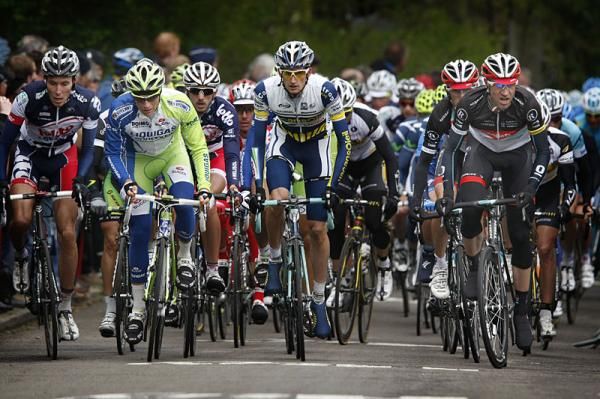 Wout Poels (Team Vacansoleil - DCM), Frank Schleck and Jens Voigt (RadioShack)