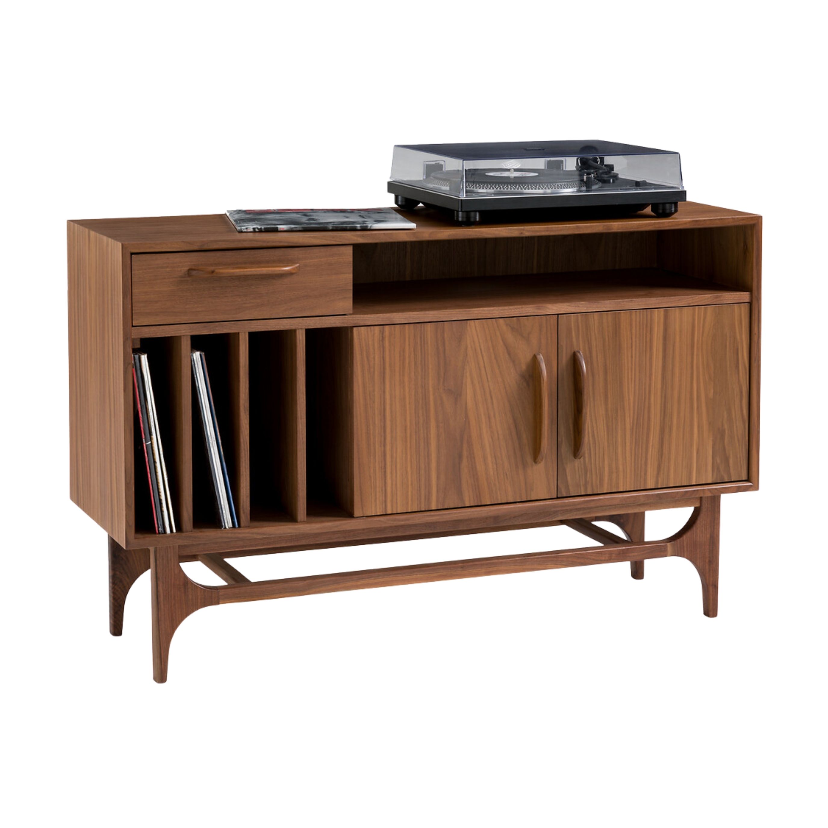 LA REDOUTE INTERIEURS, Larsen Walnut Vinyl Storage Cabinet