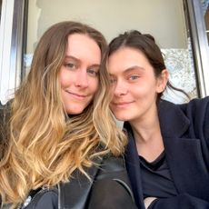 Beauty editor Kaitlyn McLintock with her sister, Kristin