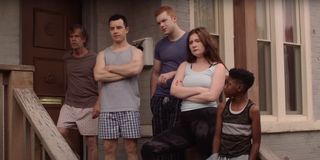 gallagher family on front porch in shameless final season