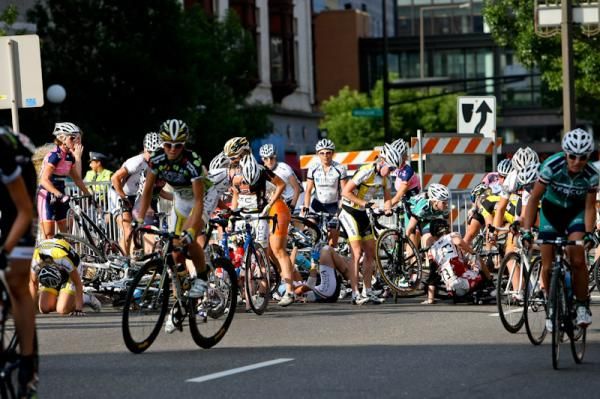 A big pile up in turn one slowed things down for a couple of laps of the women's field.