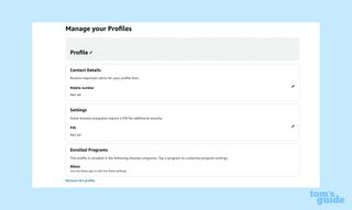 Amazon profile information