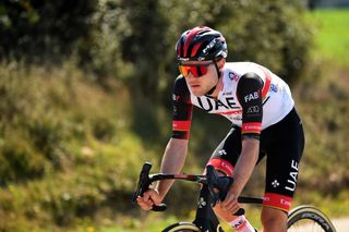 VALLTER 2000 SETCASES VALL CAMPRODON SPAIN MARCH 24 Marc Hirschi of Switzerland and UAE Team Emirates during the 100th Volta Ciclista a Catalunya 2021 Stage 3 a 2031km stage from Canal Olmpic de Catalunya to Vallter 2000 Setcases Vall Camprodon 2125m VoltaCatalunya100 on March 24 2021 in Vallter 2000 Setcases Vall Camprodon Spain Photo by David RamosGetty Images