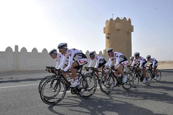 Bridgestone Anchor out on the team time trial course.