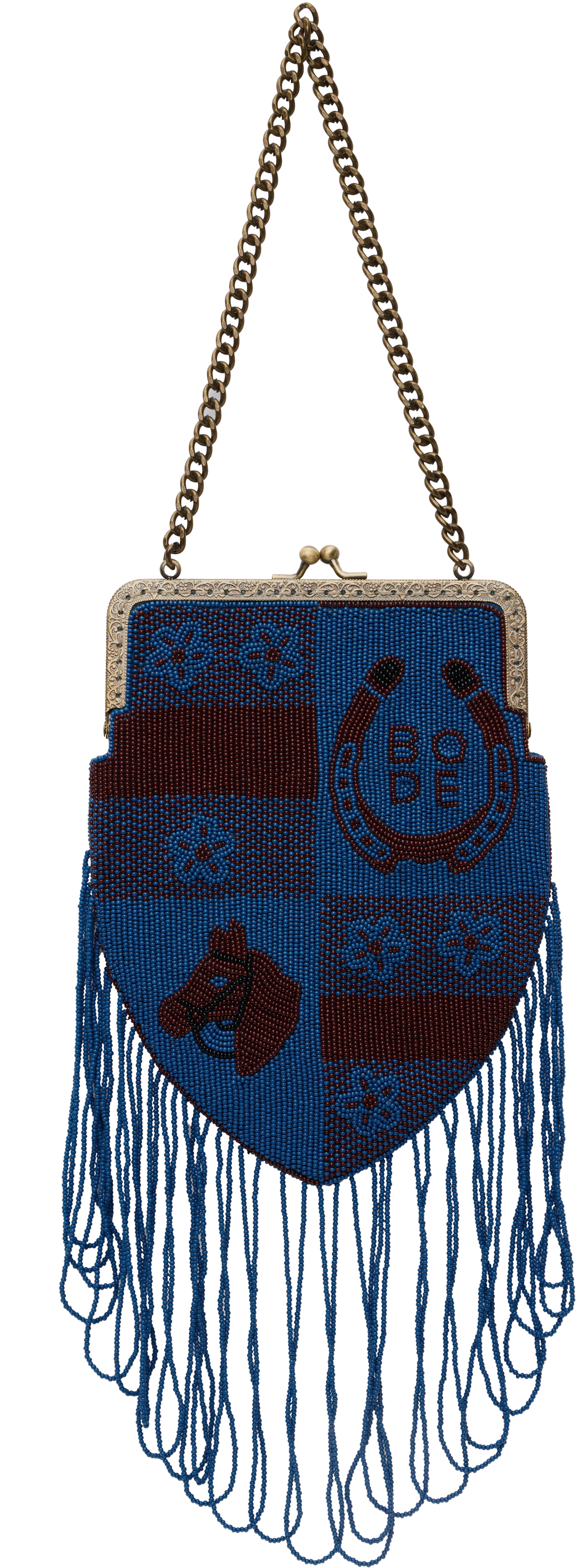 Blue & Burgundy Capri Bag