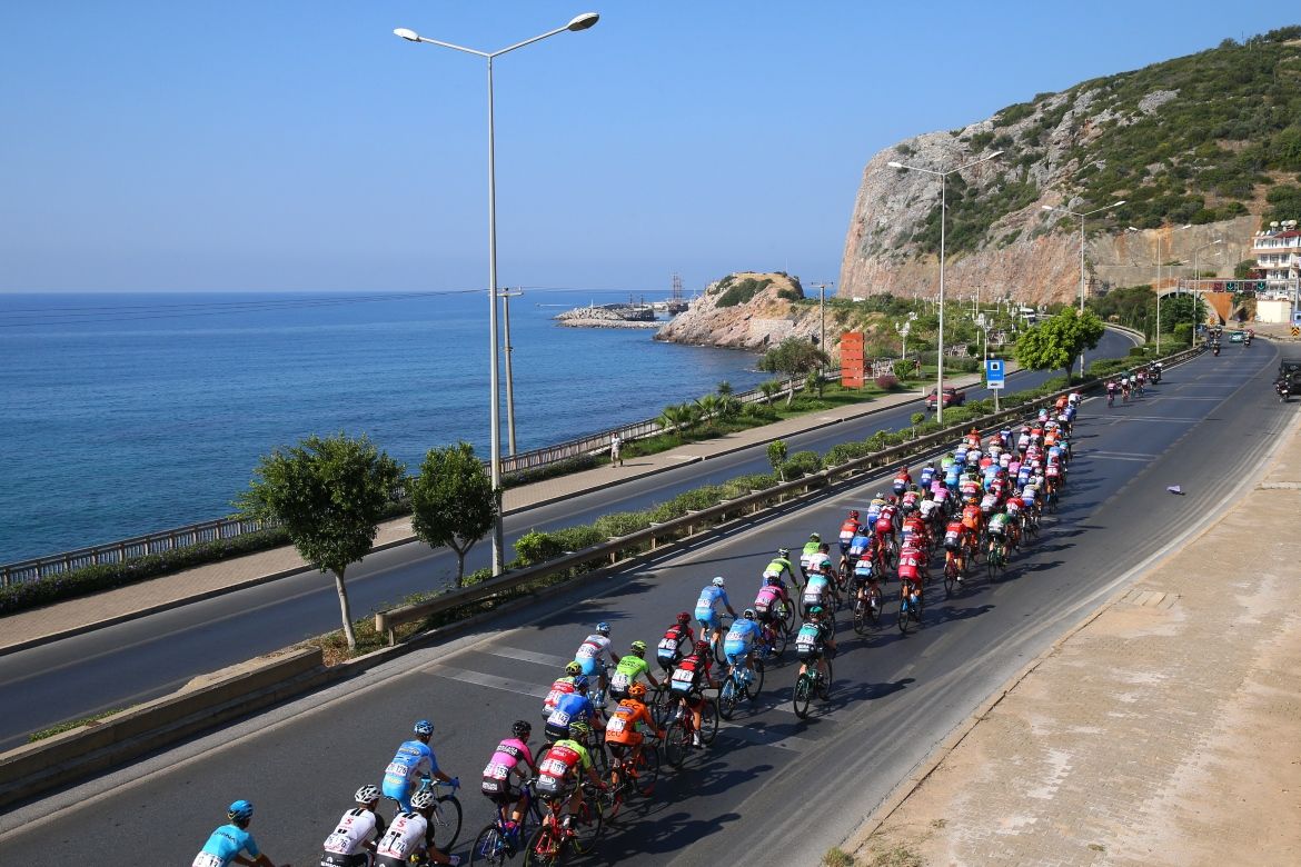 The riders hit the coast