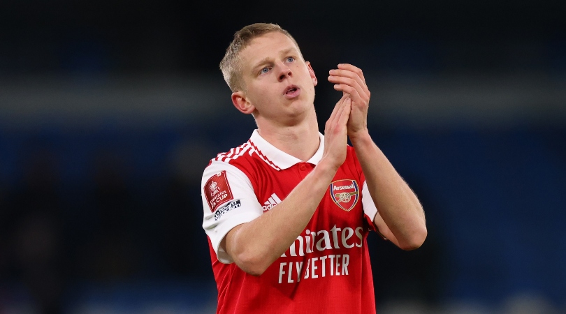 Oleksandr Zinchenko in action for Arsenal