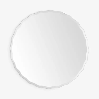 Clear Scalloped Round Wall Mirror 60x60cm