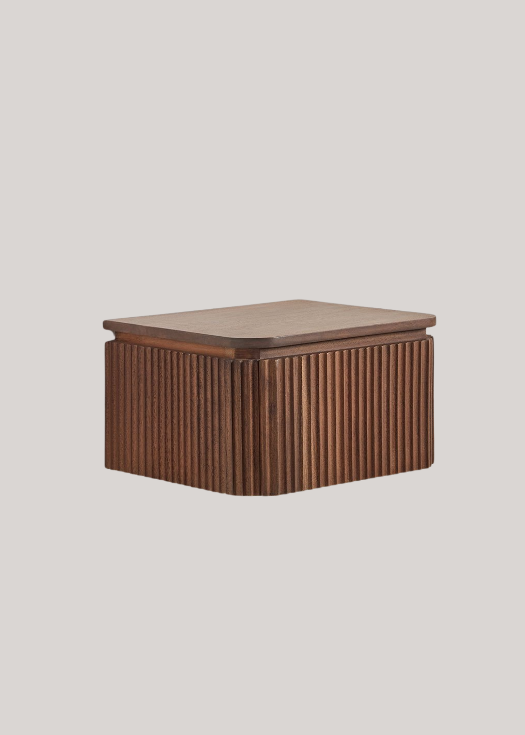 Pack of 2 Floating Bedside Tables 35x30 Cm in Biljandi Acacia Wood