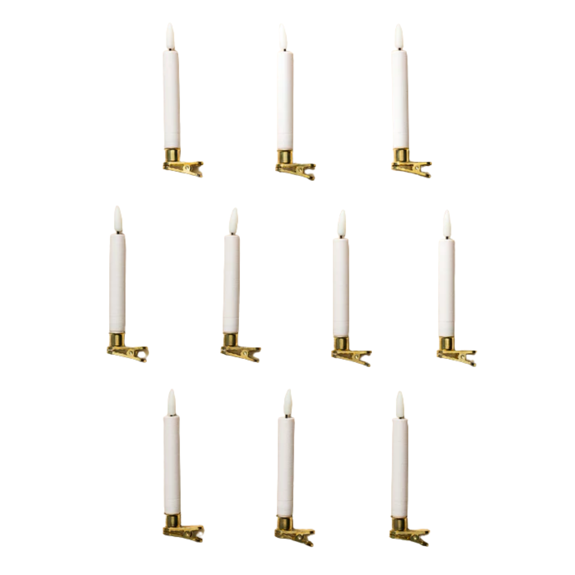 10 clip on candles