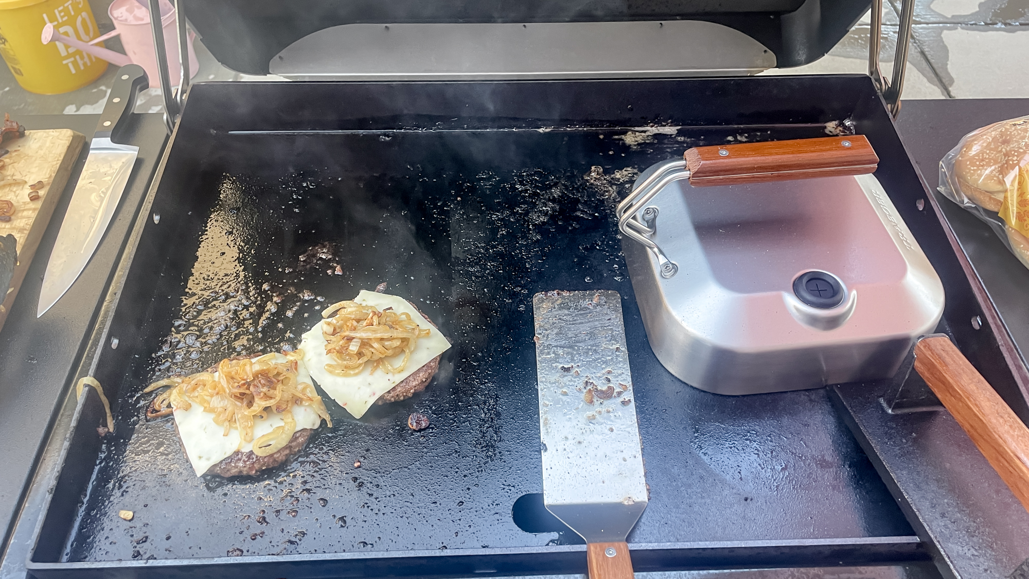 Cooking on the Traeger Flatrock 2 Zone Griddle