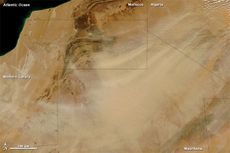 A dust storm in the Sahara