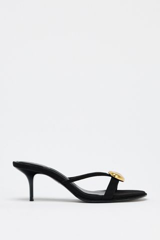 ZARA Sandals With Metallic Detail