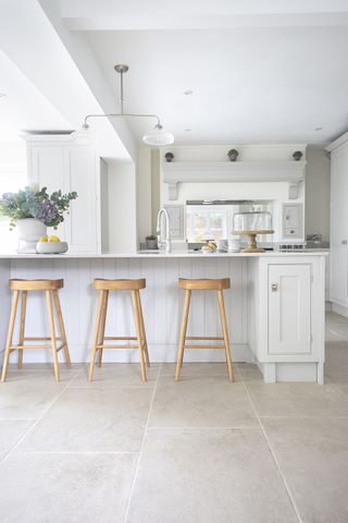 Provence Crema Stone Effect Porcelain Kitchen Flooring