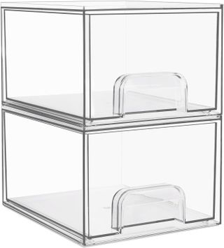 Vtopmart, 2 Pack Clear Stackable Storage Drawers